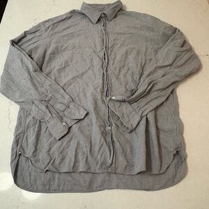 Authentic Steven Alan Made in USA Button Down Shirt Gray XL Cotton Capsule Work